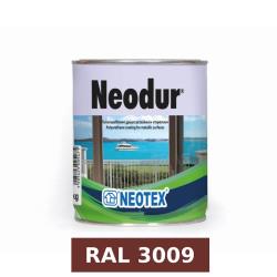 Χρώμα πολυουρεθάνης δύο συστατικών RAL3009 κεραμιδί 1kg Neodur_e-sea.gr