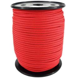 Σχοινί αρτάνι πλεκτό πολυεστερικό κόκκινο 3.5mm (1m)_e-sea.gr
