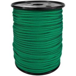 Σχοινί αρτάνι πλεκτό πολυεστερικό πράσινο 3.5mm (1m)_e-sea.gr