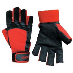 Γάντια ιστιοπλοϊας κομμένα δάκτυλα Kevlar κόκκινο μαύρα Lalizas
