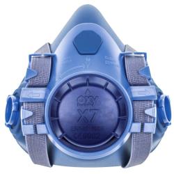 Μάσκα ψεκασμού μισού προσώπου μπλε σιλικόνης OXY-X7 OXYLINE_e-sea.gr