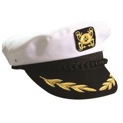Καπέλο καπετάνιου βαμβακερό άσπρο L (μέγεθος 60)